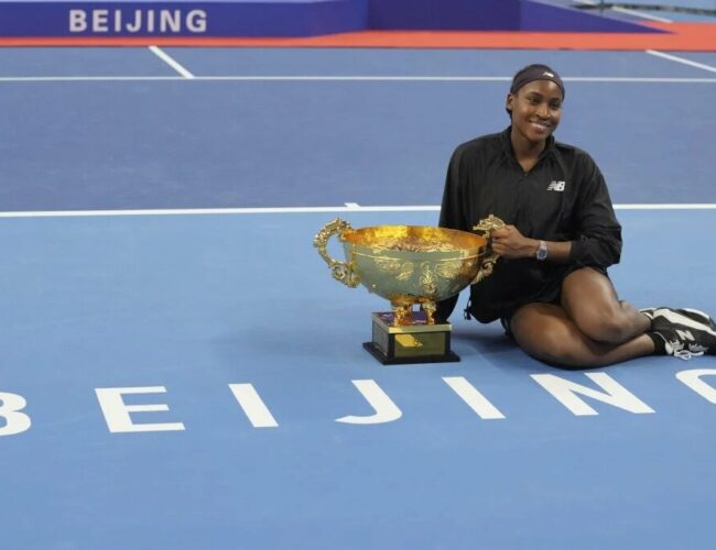 Gauff beats Muchova in China for eighth WTA title